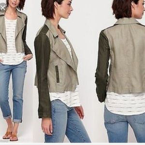 Eileen Fisher Organic Linen Moto Jacket